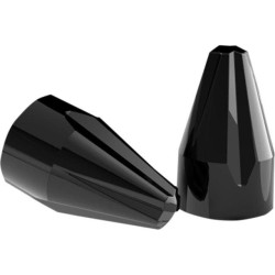 PartzBiz HD DS24040845 - Ciro 70024 Black Fluted Spike Engine Bolt Cap Set Harley Milwaukee 8 M8 17-19