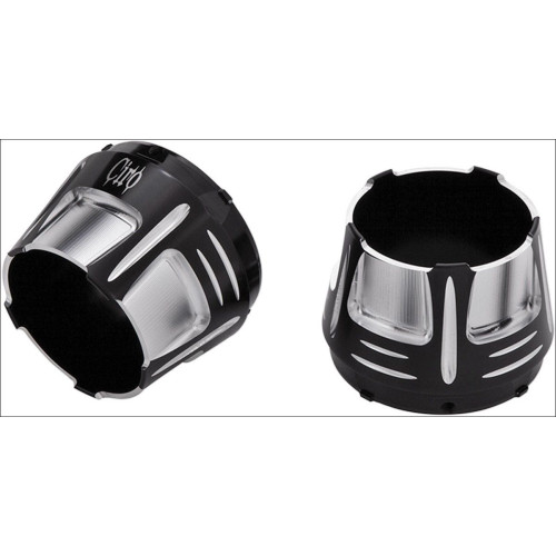 PartzBiz HD: 4421043-Ciro Black Billet Diffuser Muffler Tips Ciro Megaphone / Straight Slip Ons (Pr) | 31210 PartzBiz HD: 4421043-Ciro Black Billet Diffuser Muffler Tips Ciro Megaphone / Straight Slip Ons (Pr) | 31210