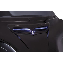 PartzBiz HD DS23500344 - Ciro Black Lighted Fairing Scoop Intake Trim Accent สำหรับ Harley Touring Batwing 14-Up PartzBiz HD DS23500344 - Ciro Black Lighted Fairing Scoop Intake Trim Accent สำหรับ Harley Touring Batwing 14-Up