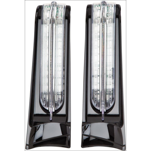 PartzBiz HD: 4421023-Ciro Black Smoke LED ไฟส่องเฉพาะกระเป๋าข้างรถ 14-16 FLHT/K (pr) | 40003