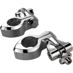 PartzBiz HD DS16240299 - Ciro Chrome ขายึด Hi-Way Bar แบบปรับได้ Pinless 1-1/4” พร้อมตัวยึด Clevis & Peg | 60003