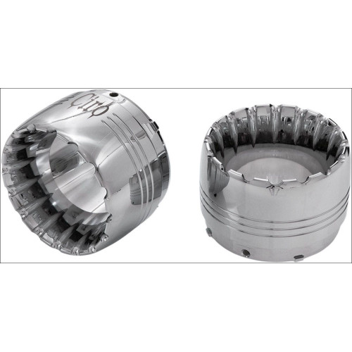 PartzBiz HD: 4420988-Ciro Chrome Billet Jet Machined Muffler Tips Ciro Megaphone / Straight (Pr) | 31320 PartzBiz HD: 4420988-Ciro Chrome Billet Jet Machined Muffler Tips Ciro Megaphone / Straight (Pr) | 31320