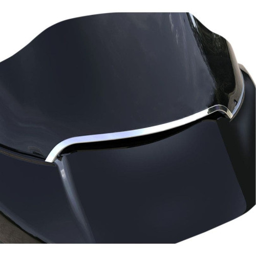 PartzBiz HD: 4420992-Ciro Chrome Center กระจกปะเก็นซีล Trim BEZEL Harley Road Glide 15-18 | 11052