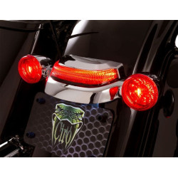 PartzBiz HD DS20101453 - Ciro Chrome Crown ไฟท้าย Lightsstrike Tech Chrome Smoke Harley Touring 14-Up PartzBiz HD DS20101453 - Ciro Chrome Crown ไฟท้าย Lightsstrike Tech Chrome Smoke Harley Touring 14-Up