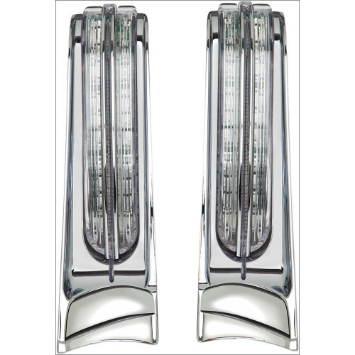 PartzBiz HD: 4420974-Ciro Chrome Smoke LED Saddlebag Filler Panel Accent Lights 14-16 FLHT/K (pr) | 40002 PartzBiz HD: 4420974-Ciro Chrome Smoke LED Saddlebag Filler Panel Accent Lights 14-16 FLHT/K (pr) | 40002