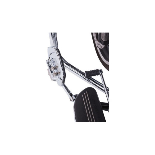 PartzBiz HD: 4420977-Ciro Chrome Twin Rail บอร์ด Floorboards พร้อมอะแดปเตอร์ Harley Male Mount Clevis