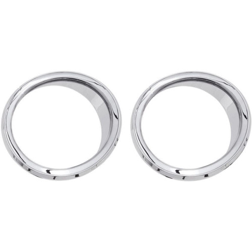 PartzBiz HD: 4420978-Ciro Chrome Non LED Front Speaker Bezels Accents for Harley Batwing FLH/T 14-16 | 42105