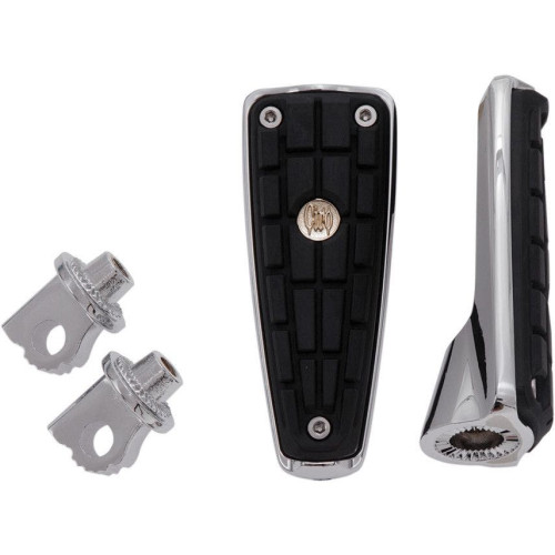 PartzBiz HD: 4420982-Ciro CMX Chrome Foot Pegs พร้อมอะแดปเตอร์สำหรับ Harley Male Mount Application PR | 61006