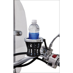 PartzBiz HD DS06360025 - Ciro Universal Mirror Stem Mount for Drink Holder for Harley or Metric Models | 50420