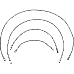 PartzBiz HD DS12042728 - Drag Universal Clear Coated 16" Stainless Steel Brake Line w/ AN-3 Fittings Ends | 1204-2728