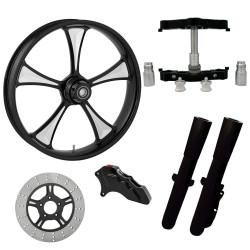 PartzBiz HD CLUTCH-SNGL-ECL-KIT-23PCKG - Clutch Eclipse 23" Wheel Tire Single Side w/ Raked Triple Trees Lowers & Sliders | CLUTCH-SNGL-ECL-KIT-23PCKG