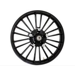 PartzBiz HD DS02012338 - Coastal Moto Talon Style Solid Black Atlantic วงล้อ 21” Harley Davidson FL Touring Custom Upgrade Rim Chopper Bagger Dresser Spoke