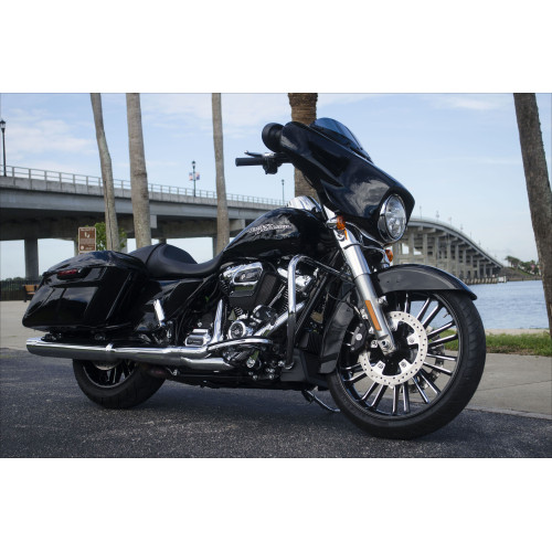 PartzBiz HD: 4420858-Coastal Moto Black Cut Atlantic 3D 21” ล้อหน้า เฉพาะ Harley 08-17 Non ABS | 3D-ATL213BC