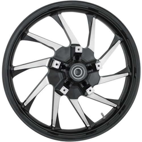PartzBiz HD: 4420864-Coastal Moto Black Cut Hurricane Precision Cast 3D 21” แพ็คเกจล้อและยางสำหรับ Harley 00-23 | 3D-HUR213BCABST