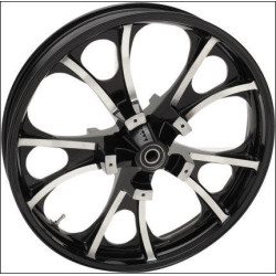 PartzBiz HD DS02012209 - Coastal Moto Black Cut Largo 3D 21 ” ล้อหน้า Only Harley 08-17 w/ ABS | 3D-LGO213BC-เอบีเอส