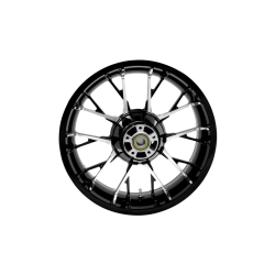 PartzBiz HD DS02022183 - Coastal Moto Black Cut Marlin 3D ด้านหลัง 18x5.5 ล้อ ABS Harley FLH Touring 09-22 | 3D-MAR185BCABST