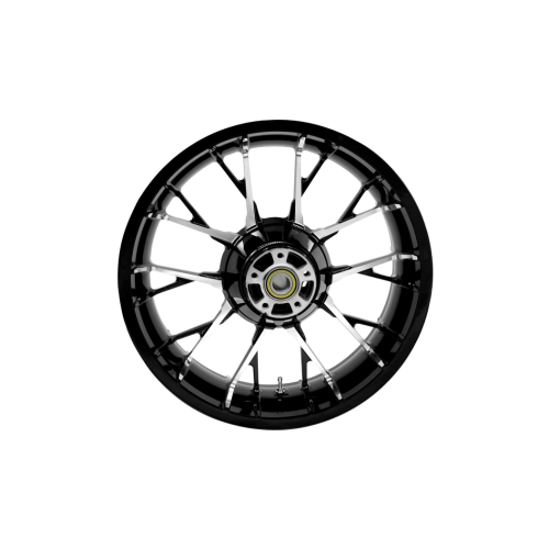 PartzBiz HD: 4420874-Coastal Moto Black Cut Marlin 3D ด้านหลัง 18x5.5 ล้อ ABS Harley FLH Touring 09-22 | 3D-MAR185BCABST