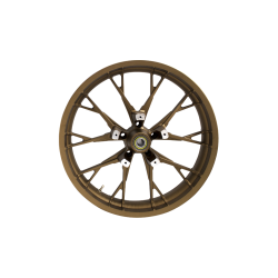 PartzBiz HD DS02012433 - Coastal Moto Bronze Marlin 3D ด้านหน้า Dual Disc 21x3.5 ล้อ ABS Harley FLH 08-22 | 3D-MAR213BZABST