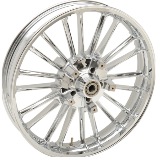 PartzBiz HD: 4420845-แพ็คเกจล้อและยาง Coastal Moto Chrome Atlantic Precision Cast 3D 21” สำหรับ Harley 00-23 | 3D-ATL213CHABST