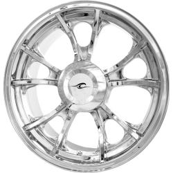 PartzBiz HD DS02022210 - Coastal Moto Chrome Largo Precision Cast 3D ด้านหลัง 18” ล้อสำหรับ Harley Trike | 3D-LAR187CH-TRK
