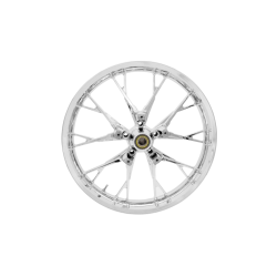 PartzBiz HD DS02012387 - Coastal Moto Chrome Marlin ด้านหน้า Dual Disc 21x3.5 ล้อ Non ABS Harley FLH 08-22 | 3D-MAR213CH