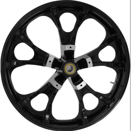 PartzBiz HD: 4420828-Coastal Moto Gloss Black Largo Precision Cast 3D 21” แพ็คเกจล้อและยางสำหรับ Harley 00-23