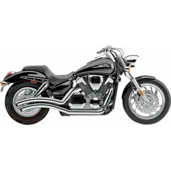 PartzBiz HD CBU-1230 - Cobra 1230 Chrome Speedster Swept Exhaust Header Pipes 04-09 Honda VTX1300C shadow ฟูลซิสเต็ม PartzBiz HD CBU-1230 - Cobra 1230 Chrome Speedster Swept Exhaust Header Pipes 04-09 Honda VTX1300C shadow ฟูลซิสเต็ม