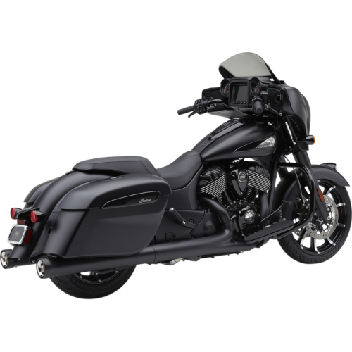 PartzBiz HD: 4420780-Cobra 5205B Black Neighbor Haters 4.5" Slip-On Muffler Indian Touring 15-Up