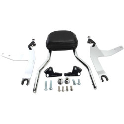 PartzBiz HD CBU-602-2002 - Cobra 602-2002 Chrome Complete Detachable Backrest Kit Harley 07-17 FL/ST 200mm | 602-2002 PartzBiz HD CBU-602-2002 - Cobra 602-2002 Chrome Complete Detachable Backrest Kit Harley 07-17 FL/ST 200mm | 602-2002
