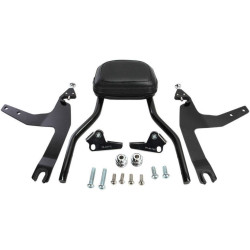 PartzBiz HD CBU-602-2002B - Cobra 602-2002B Black Complete Detachable Backrest Kit Harley 07-17 FL/ST 200mm | 602-2002B PartzBiz HD CBU-602-2002B - Cobra 602-2002B Black Complete Detachable Backrest Kit Harley 07-17 FL/ST 200mm | 602-2002B