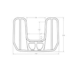 PartzBiz HD CBU-602-2611B - Cobra 602-2611B Black Wrap Around Big Ass Luggage Racks Harley M8 Softail 18-20 1510-0671 15100671 softail fat bob fxfb cargo accessories milwaukee eight street slim