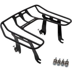 PartzBiz HD CBU-602-2615B - Cobra 602-2615B Black Big Ass Racks Detachable Luggage Carrier 18-19 softail sport glide flsb cargo accessories 