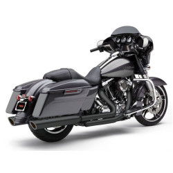 PartzBiz HD CBU-6106RB - Cobra 6106RB สีดำ 909 Twins 4 ” Slip On ท่อไอเสีย Harley Touring 95-16 1801-1025 632335