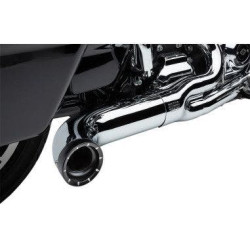 PartzBiz HD CBU-6271-1 - Cobra 6271 Chrome 2-Into-1 4 ” Turnout Exhaust System 17-Up Harley Touring M8 electra glide road glide road king mufflers ท่อส่วนหัว Performance big twin cam อัพเกรด Milwaukee Eight