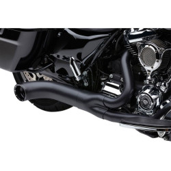 PartzBiz HD CBU-6271B-1 - Cobra 6271B สีดำ 2-Into-1 4” Turnout Exhaust System 2017 2019 milwaukee แปด Harley Touring electra glide road glide road king ผ้าพันคอ ท่อส่วนหัว Performance big twin cam อัพเกรด