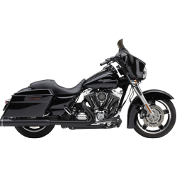 PartzBiz HD CBU-6276RB - Cobra 6276RB Black Gen2 Neighbor Haters 4 ” Round Slip On Mufflers Harley 95-16 | ท่อแต่ง 6276RB