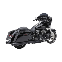 PartzBiz HD CBU-6277RB - Cobra 6277RB Black Gen2 Neighbor Haters 4 ” Round Slip On Mufflers Harley 17-22 | ท่อแต่ง 6277RB