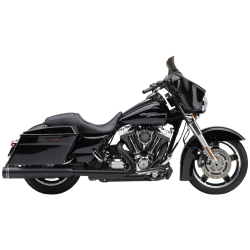 PartzBiz HD CBU-6290RB - Cobra 6290RB Black Gen2 Neighbor Haters 4.5” Round Slip On Mufflers Harley 95-16 | ท่อแต่ง 6290RB