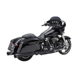 PartzBiz HD CBU-6291RB - Cobra 6291RB Black Gen2 Neighbor Haters 4.5” Round Slip On Mufflers Harley 17-22 | ท่อแต่ง 6291RB