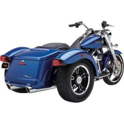 PartzBiz HD CBU-6302 - Cobra 6302 Chrome 909 Twins 4 ” สลิปออนท่อไอเสีย Harley Freewheeler 15-16 1801-0868 630069