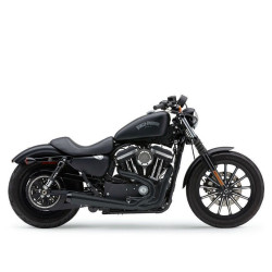 PartzBiz HD CBU-6472B - Cobra 6472B สีดำ El Diablo 2-Into-1 ระบบไอเสีย 07-13 Harley Sportster XL 631269 1800-2161 18002161 Sporty