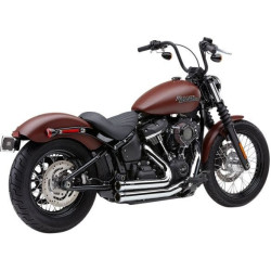 PartzBiz HD CBU-6713 - Cobra 6713 Chrome 909 2-Into-1 ระบบท่อไอเสียเต็ม 18-19 Harley Softail FL 1800-2296 18002296