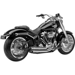 PartzBiz HD CBU-6863 - Cobra USA 6863 Chrome Speedster Slashdown Slash Down Full ระบบท่อไอเสียหัวผ้าพันคอ 18-19 Harley Softail FLFB FLFBS FXBRS 1800-2323 18002323 631397