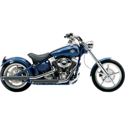 PartzBiz HD CBU-6003B - Cobra Black 3 ” Slash Cut Slip On ท่อไอเสีย Billet Tip Harley 07-16 FXST FLSTC | 6003B