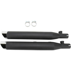 PartzBiz HD CBU-6006B - Cobra Black 3 ” Slash Cut Slip On ท่อไอเสีย Billet Tip Harley 08-16 FXDF FXDWG | 6006B