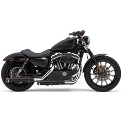 PartzBiz HD CBU-6031RB - Cobra Black 3 ” Slash Cut Slip On ท่อไอเสีย Billet Tip Harley 14-16 Sportster XL | 6031B