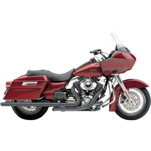 PartzBiz HD: 4420684-Cobra Black PowerPort Power Boost Crossover Head Pipes Headers Harley 10-16 FLH | 6253DBB/1