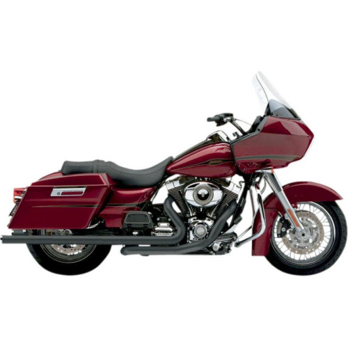 PartzBiz HD: 4420648-Cobra Black Speedster Duals Full System Exhaust w/ PowerPort Harley FLH/T 10-16 | 6973B