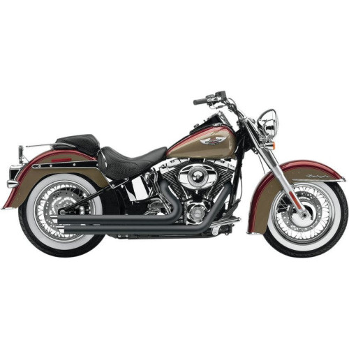 PartzBiz HD: 4420650-Cobra Black Speedster Slashdown Exhaust for Harley Softail 12-16 FXST/FLST | 6852B