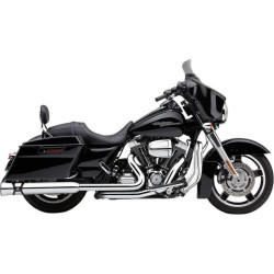 PartzBiz HD CBU-6218 - Cobra USA Chrome 4.5 ” Race Pro Slip On Mufflers สำหรับ Harley Touring FLH/T 95-16 | 6218